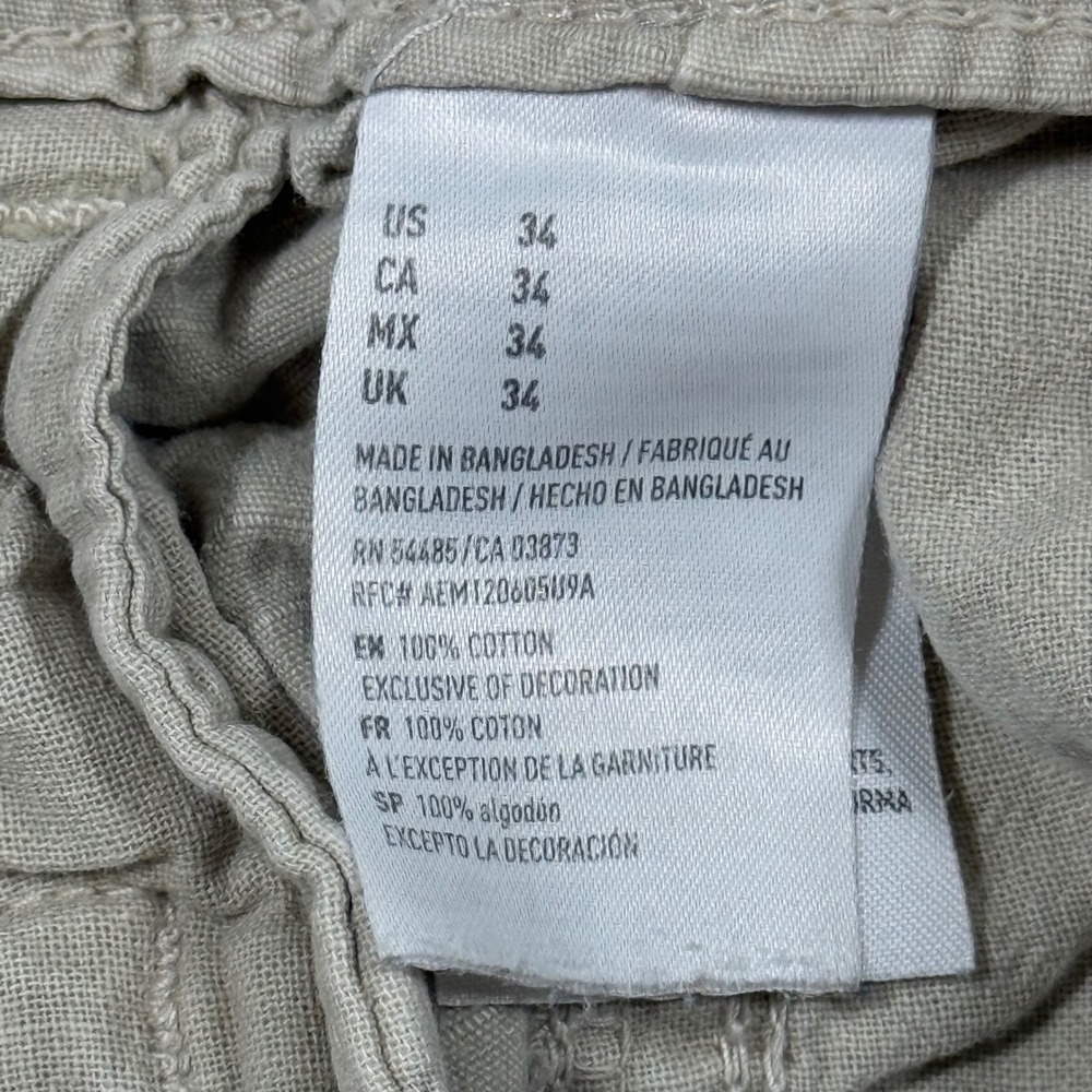 American Eagle Outfitters Mens Tan Ripstop Cargo Shorts Khaki 34W Relaxed Fit - Picture 10 of 10
